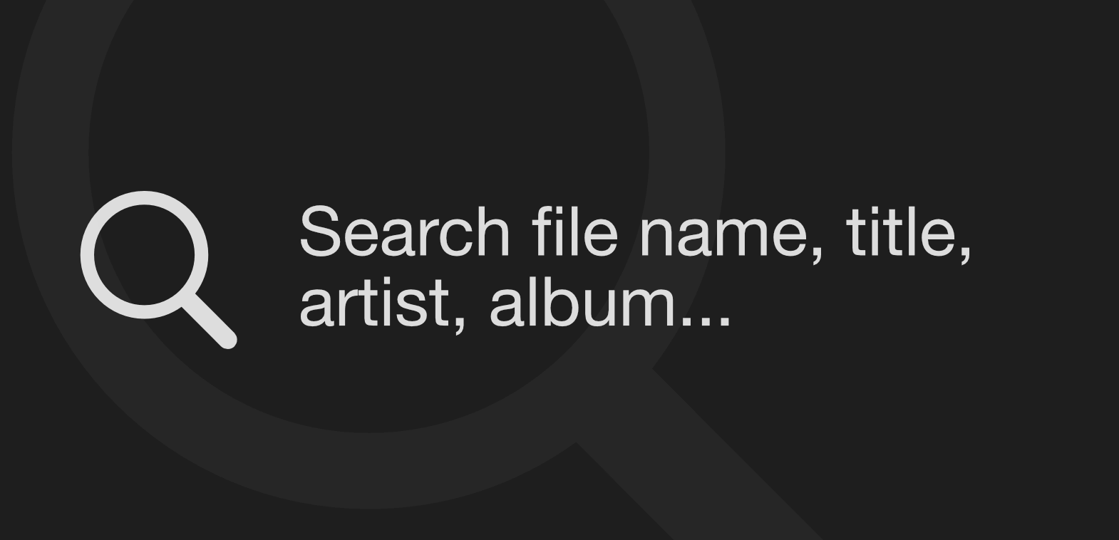 The new search in the Ampado PRO file list