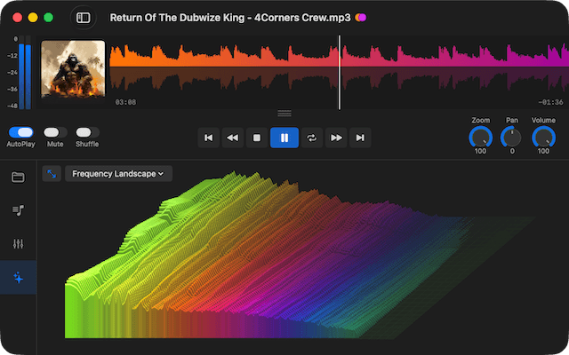 Ampado PRO waveform display for macOS
