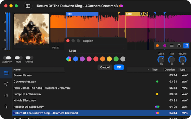 Ampado PRO file management on macOS